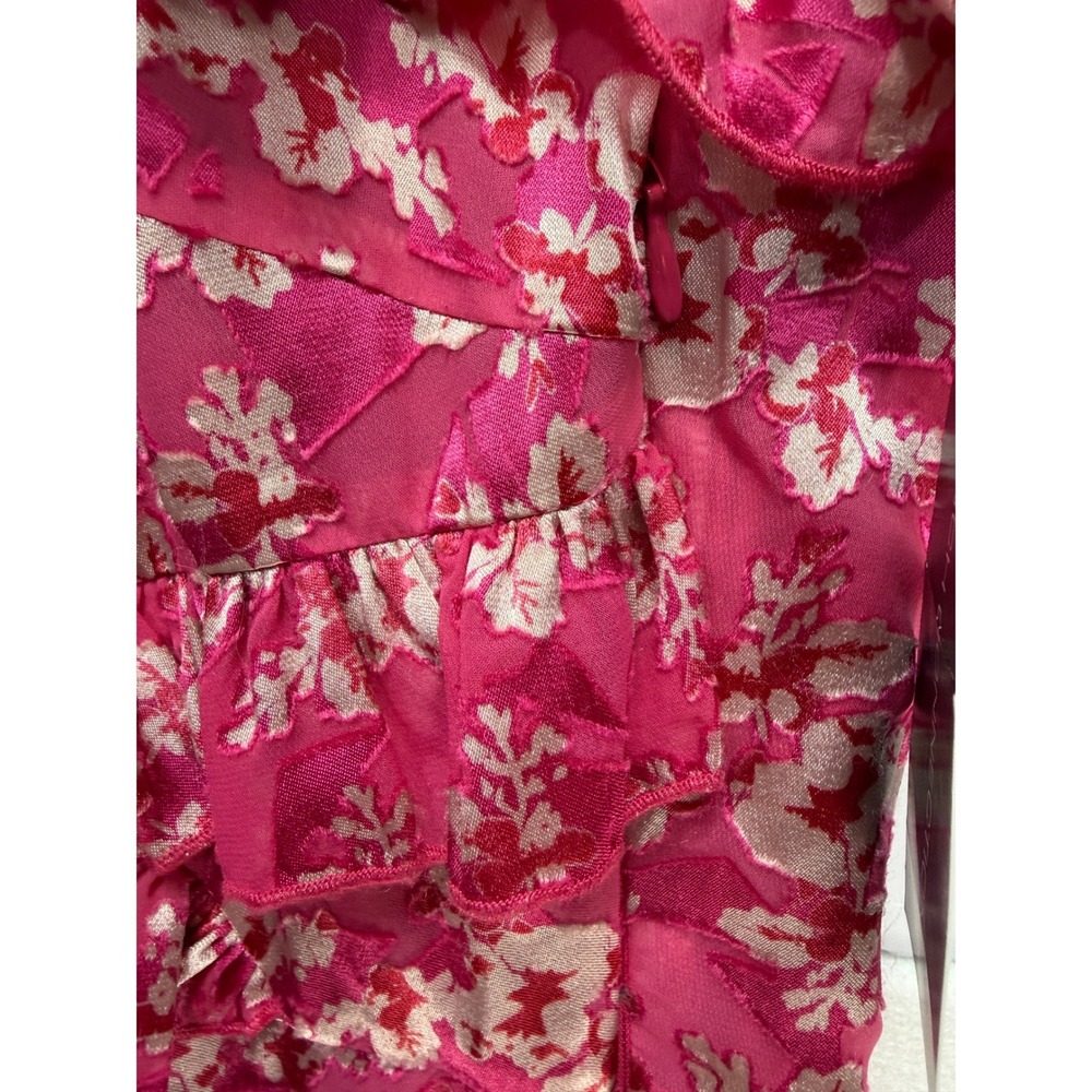 French Connection Pink Floral Ruffle Mini Dress - Picture 10 of 13